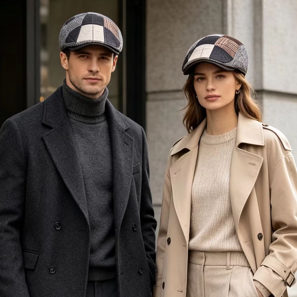Dad Hat Cotton - High-End Classic Men's Patchwork Newsboy Hat