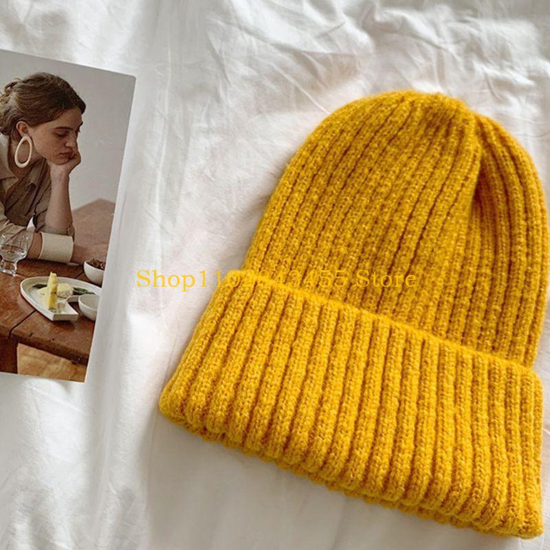 49MC Unisex Winter Ribbed Knit - Beanie Cuffed Knit ulasan dan harga