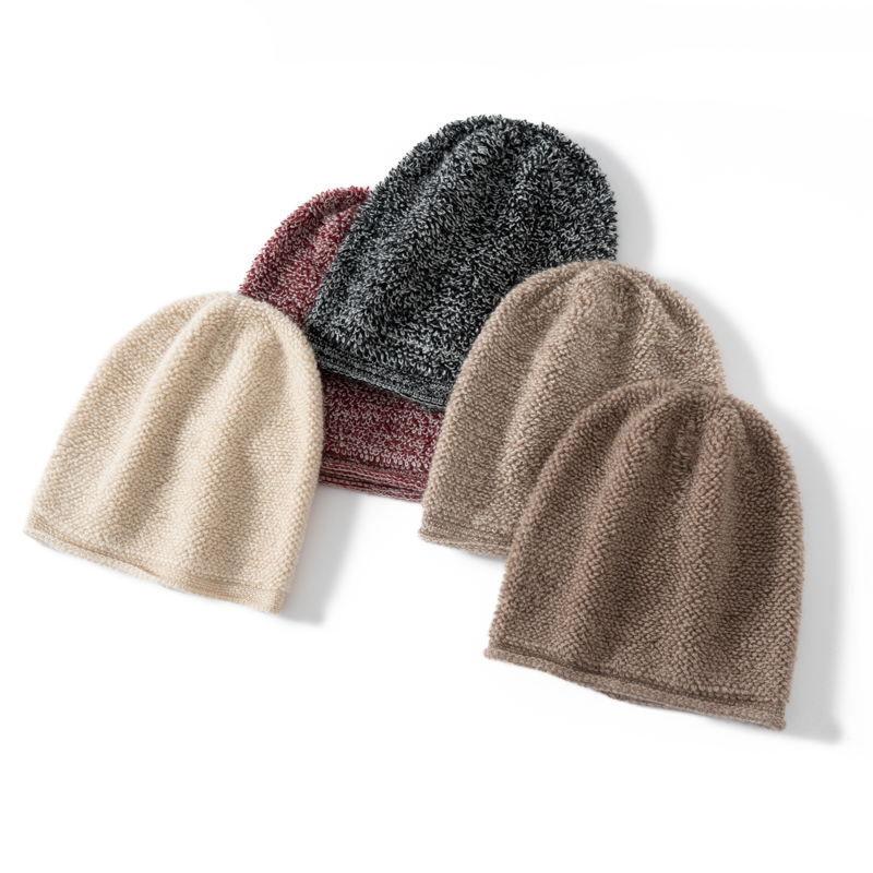 New Autumn Winter 100% Pure Ca - Beanie Cuffed Knit ulasan dan harga