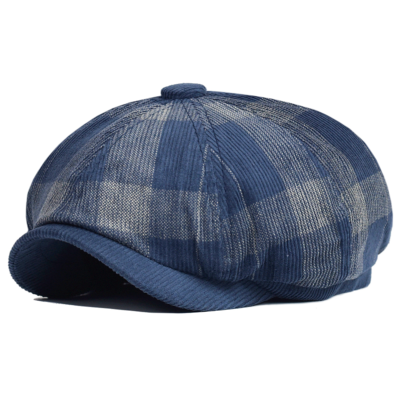 Autumn Winter Plaid Thick News - Dad Hat Cotton ulasan dan harga